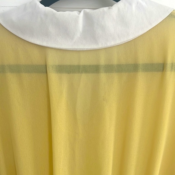 Marc Jacob’s-esque vintage butter yellow midi A-line dress with large collar - Picture 5 of 5